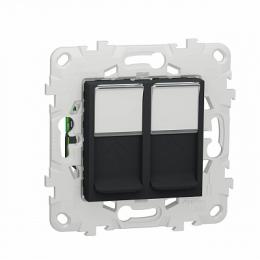 Изображение продукта Розетка компьютерная RJ45X2 Schneider Electric Unica New Cat. 5е UTP 